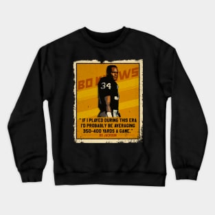 Bo Jackson Bo Knows Signature Vintage Legend Baseball Football Bootleg Rap Graphic Style Crewneck Sweatshirt